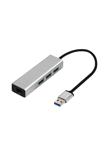 Bix BX06HB 5Gbps 10/100/1000Mbps RJ45 Ethernet Dönüştürücü USB 3.0 Çoklayıcı Adaptör