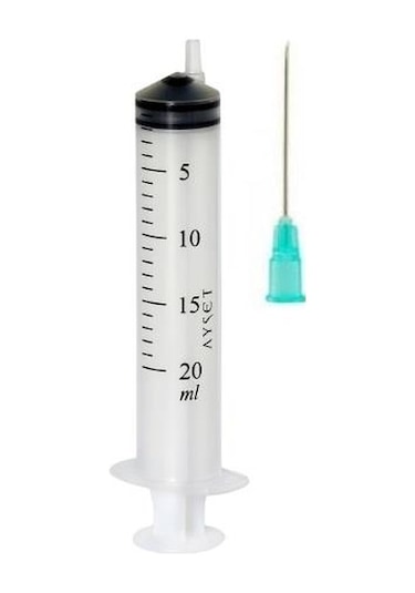 Ayset 20Cc Enjektör 3 Parça 21G Yeşil İğneli 20Ml Şırınga 100 Ade