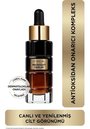 L'Oreal Paris Midnight Serum Cilt Yenileme & Cilt Görünümü Canlandırma Etkili 30 ML