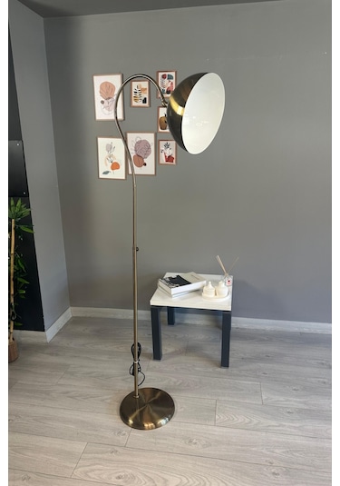 Eskitme Renk Lambader Modern Dekoratif Metal Oturma Odası Çalışma Odası Zemin Lambası Eskitme