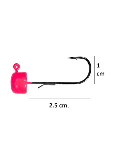 Ryuji Drop Jig Head Zoka 2gr No:1 3 Adet Pink