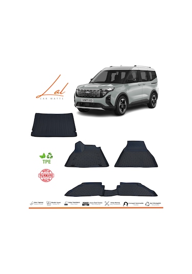 Ford Tourneo Courier 2024+ 3d Havuzlu Paspas Bagaj Havuzu Seti