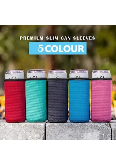 Trendooze Gaojunshop01 Mavi 12oz Soğutucu, Yıkanabilir, Kaymaz, Termal Tutucu Gök Mavisi