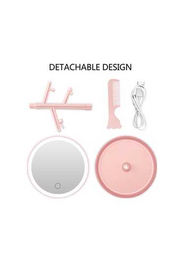 Vkemall Makyaj Aynası Yuvarlak Şekilli Lamba 3 Vites Ayarlı Şarj Edilebilir Masaüstü Ayn