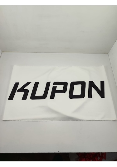 Kupon Baskılı Oto Göğüs Örtüsü Beyaz Havlu