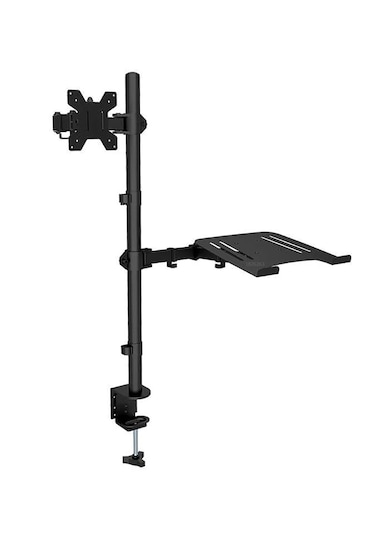 Techtic Ergonomik Çift Kol Monitör Laptop Tutucu 360 Dönen 10-32