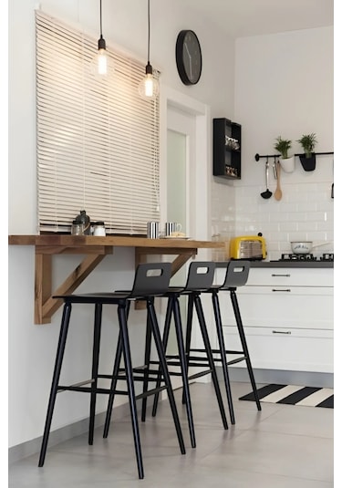 Ahşap Duvara Monte Bar Masası 40cmx116cm