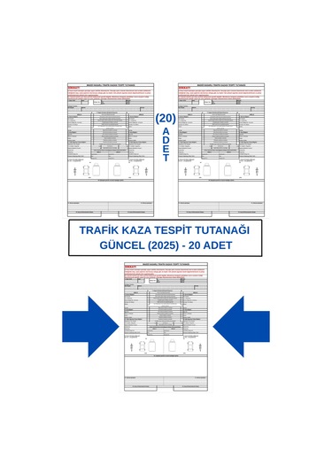 Trafik Kaza Tesit Tutanağı Güncel 2025 - 20 Adet
