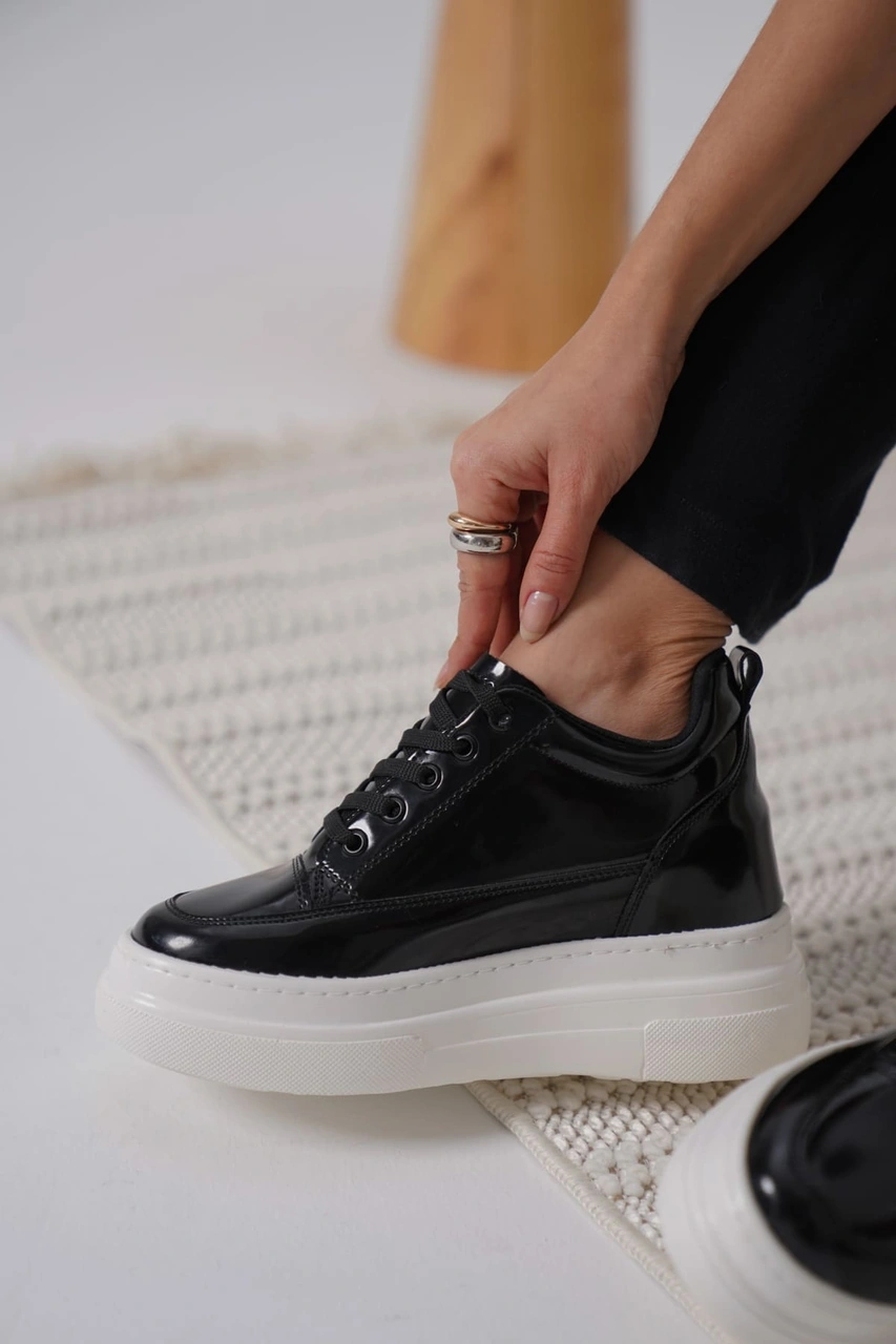 Lauren Kadın Gizli Topuk Siyah Spor Ayakkabı Muhtelif