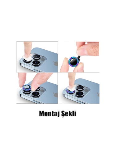 iPhone 15 Pro/15 Pro Max Mercek Lens Kamera Koruyucu Natural Titanyum