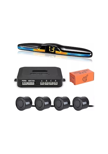 Techmaster Ps01 Renk Değiştiren Ekranlı Araç Park Sensörü Sesli Siyah 22 MM