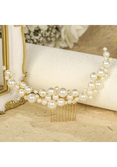 Willowhaven Avrupa Amerikan Gelin Aksesuarları Vintage Topuz Saç Tarağı Yüksek Kalite El Yapımı Altın Sarı