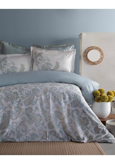 Apricitas Home Elegance Berta Yeşil Saten Nevresim Takımı Çift Kişilik Yeşil