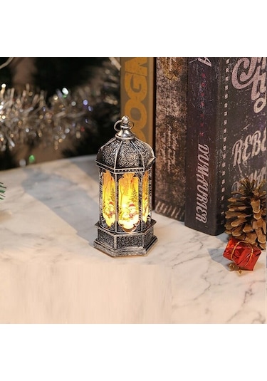 Yılbaşı Feneri Dekor Masa Lambası Gün Işığı Pilli Led Işık Noel Baba Geyik Kardan Adam Yılbaşı Hediyeleri