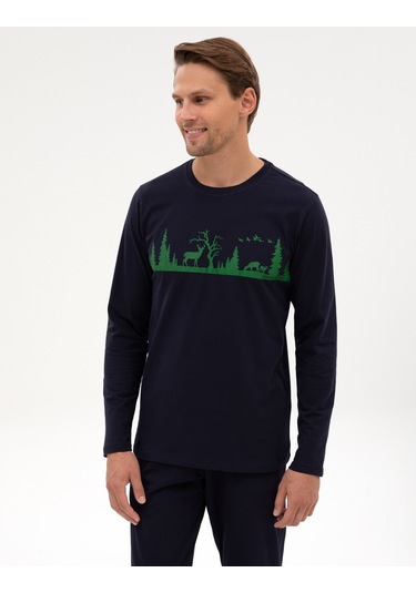 Pierre Cardin Erkek Lacivert Pijama Takım 50322636-200 Lacivert