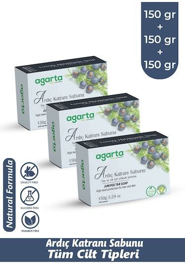 Agarta Ardıç Katranı Sabunu 3 x 150 G