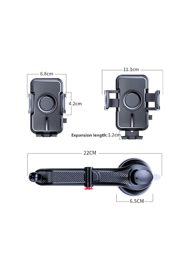 Cbtx Global Araba Vantuz Telefon Tutacağı Hava Firar Kontrol Paneli Ön Cam Telefon Montajı