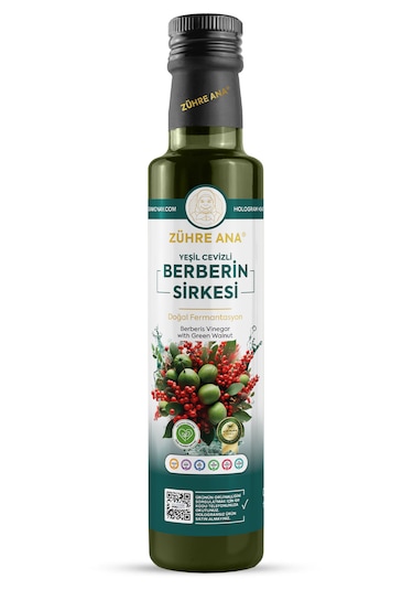 Yeşil Cevizli Berberin Sirkesi Doğal Fermantasyon Berberis Vinegar With Green Walnut 500 Ml
