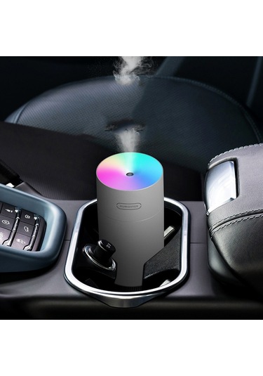 Renkli Bardak Nemlendirici Usb Araç Hava Temizleme Cihazı Beyaz