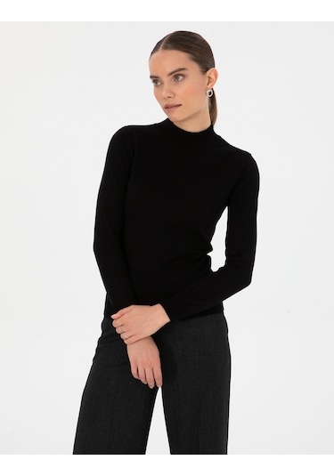Pierre Cardin Kadın Siyah Kazak /triko 50315768-vr046 Siyah