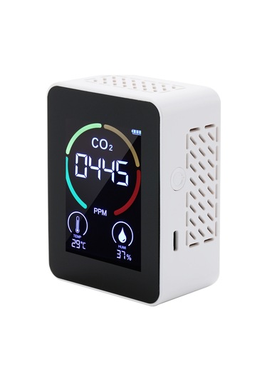 Yunboo Beyaz Mini Usb Li-pil Co2 Tespit Cihazı - Oda Sıcaklığı, Nem Ve Hava Kalitesi İndeksi Ölçer Pil Dahil