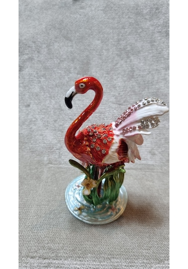 Zirkon Taşlı Flamingo Kutu Biblo 001