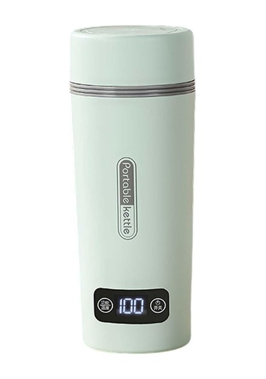 Suntek 350 ML Taşınabilir Otomatik Kapanan Kahve Su Isıtıcısı Yeşil