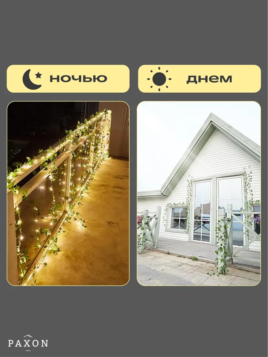 Paxon Dekoratif Asma Bitki Işıklı Süs, Odaya Dekor Usb 221585817 Gri