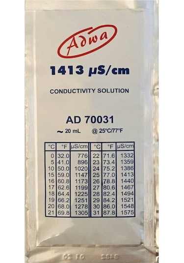 Adwa Tds Kalibrasyon Çözeltisi Ec 1.413 Ms/Cm 20ml