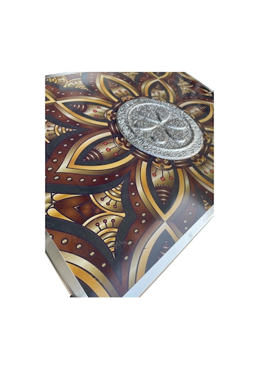 Soba Altlığı Sac Üzeri Baskılı 45 X 60 Cm Yeni Model Kahverengi