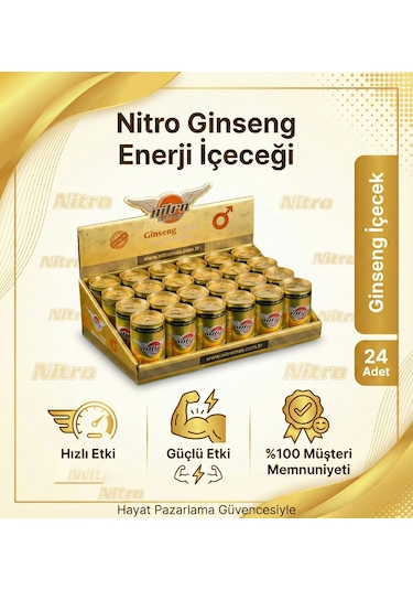 Nitromax Ginseng +18 Performans Enerji Içeceği - 24'lü Mega Fırsat Paketi Gizli Gönderim