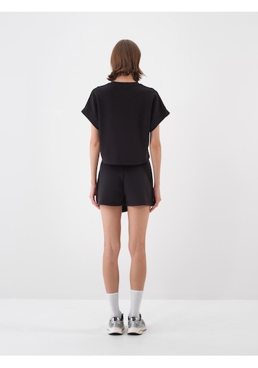 Xint Siyah Modal Karışımlı Oversize Şort Etek 470477