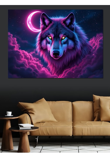 Parlayan Gece Kurdu Dekoratif Kanvas - Mdf Ahşap Tablo