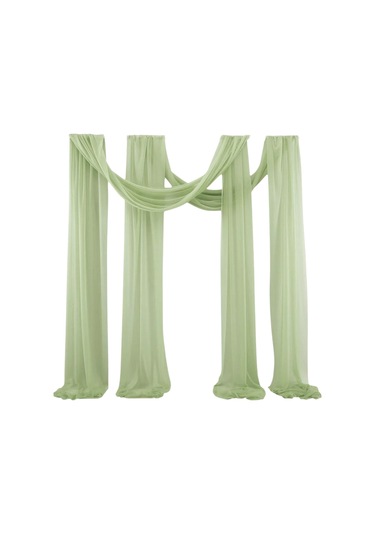 Homyl Düğün Kemeri Drapaj Masa Koşucusu Arka Plan Temalı Yeşil