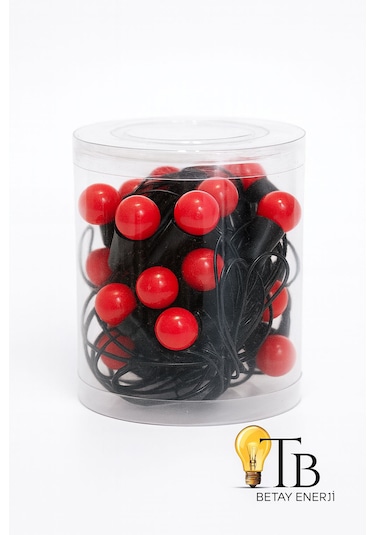 Led Dekor Işık 5m Mini Top Şerit Aydınlatma Yılbaşı, Parti, Ev & Mağaza Dekoru Kırmızı