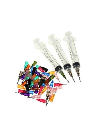 Bosphorusboutique02 50 Adet Smt Smd Lehim Pastası Yapıştırıcı Tutkal Sıvı Dağıtıcı + İğne, Bt 14ga-30ga Farklı Renkler, Yepyeni, Endüstriyel Kullanım