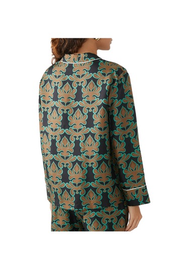 La Doublej Şık Kadın Pijama Gömleği Siyah