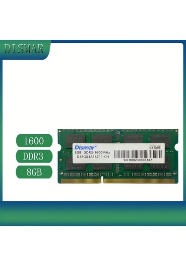 Meridiangoods Dismar Ddr3 8gb 1600mhz 240pin Sodımm Dizüstü Masaüstü Ram