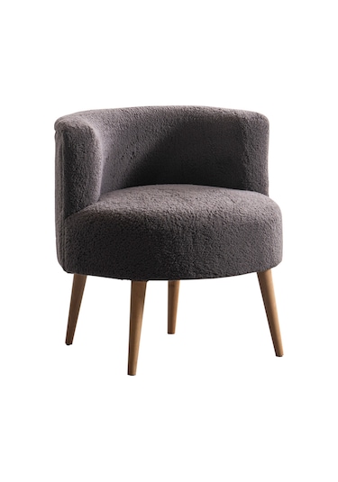 Panda Çay Seti Berjer Ve Puf Takımı Salon, Balkon, Ofis 2 Li Takım Antrasit