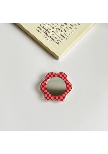 Goldenqian Sevimli Ayna Lale Çiçek Katlanır Cep Telefonu Tutma Tutucu Soket Cep Desteği Ipones İçin Parmak Yüzük Griptok Genişleyen Standı 7 7