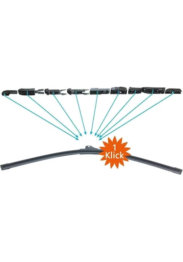 Tesla Model Y 2021-2024 2'li Ön Cam Sileceği Sağ Sol Silecek Takımı Aparatlı Silecek