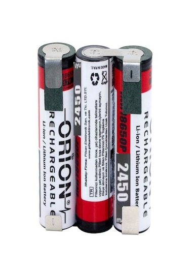 Orion 10.8v Ve 12v 18650 2450 Mah 3s 29.4a 12c Li-ion Matkap Pili