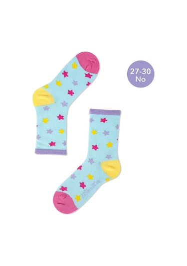 Milk&moo Küçük Deniz Kızı Çocuk 5'li Çorap Seti, Beden 27-30, Yumuşak Ve Cilt Dostu Mor - Pembe