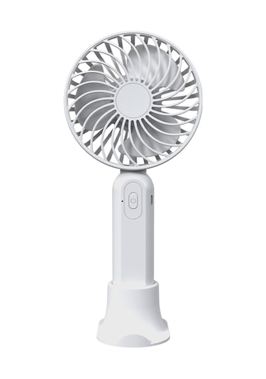 Jeehugo Usb Şarj Edilebilir Elden Tutulan Mini Fan, 3 Seviye Rüzgar Hızı, Taşınabilir, Pil İçeren, Beyaz