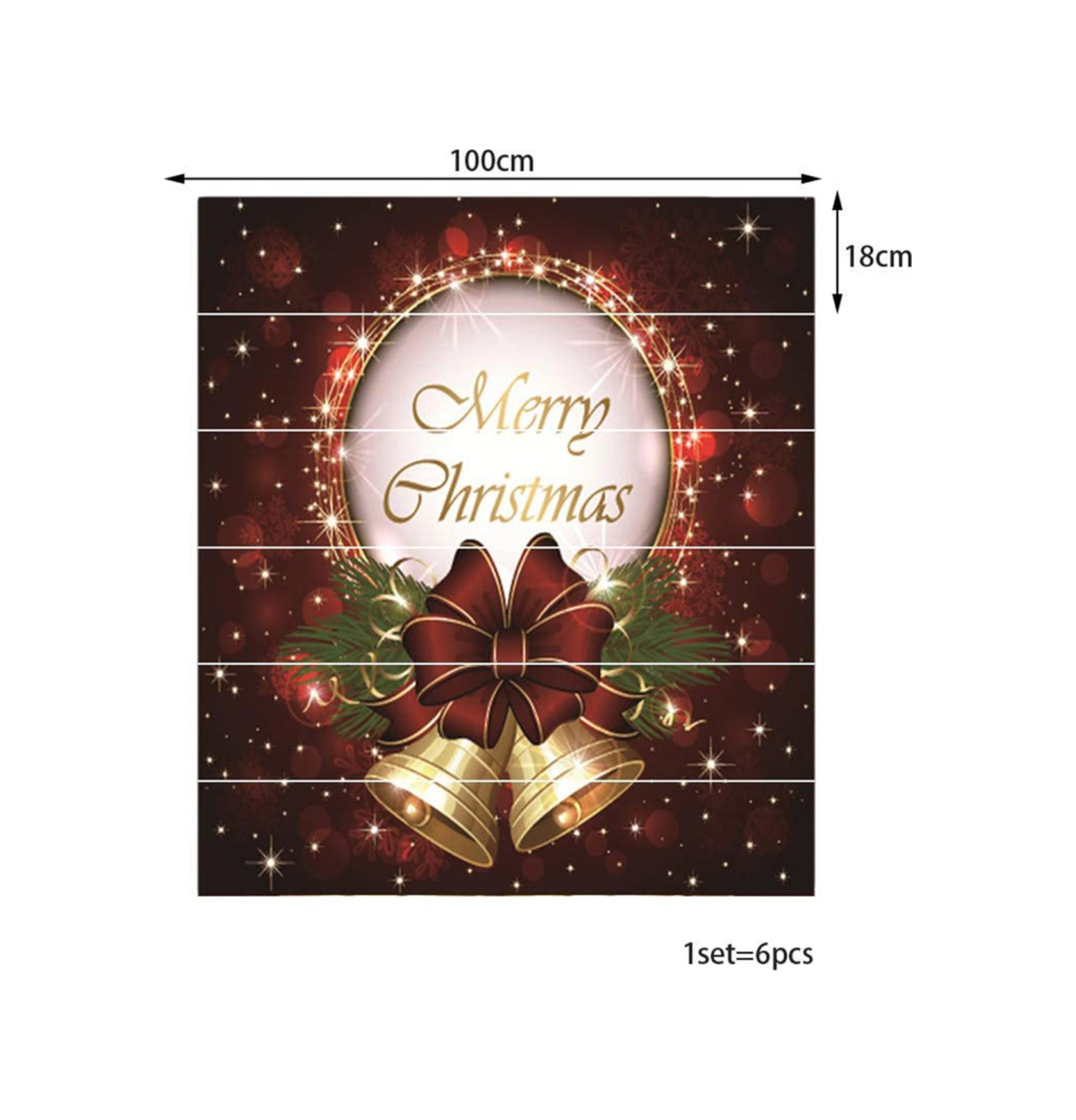 Hombey Noel Merdiven Sticker Seti 6 Adet - Çevre Dostu Pvc, Su Geçirmez, Kolay Uygulanır Ve Kaldırılabilir - Noel Dekorasyonu Diğer