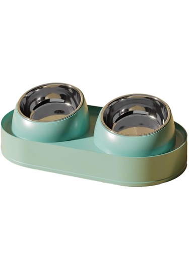 Homyl Çift Su Ve Mama Kaseleri, Köpek Yemekleri Pet Paslanmaz