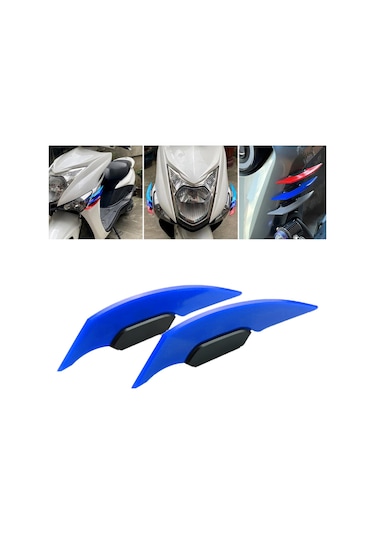 Suntek Motosiklet Winglet Aerodinamik Spoiler Kanat Elektrikli Motosikletler Için Uygun Mavi