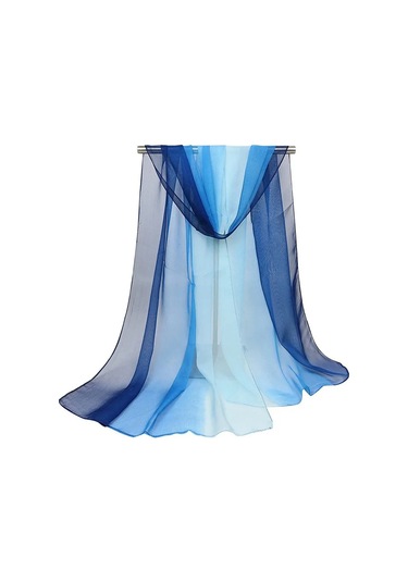 Bigsweety 160x50cm Degrade Şifon Eşarp - Kadın Bahar/sonbahar Atkı Ve Şal Haki