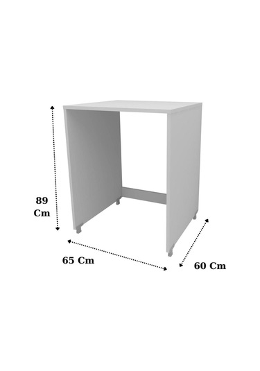 Enda Home Çamaşır Makinesi Dolabı 89x65 Cm Beyaz Beyaz