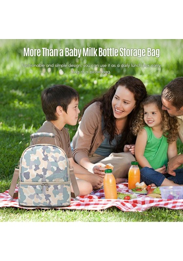 Dianziye Gri Anne Sütü Saklama Çantası - 3 Katlı Isı Yalıtımıyla Tazelik Sağlar, Tek/çift Omuz & El Taşıma Seçenekleri, Pratik Cep Tasarımı Gri